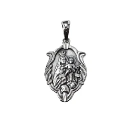 Corazón de Jesús Virgen del Carmen Escapulario Plata Ley 925m unisex