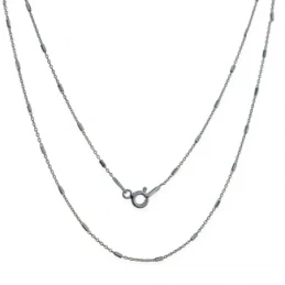 Cadena Plata Ley 925m unisex 45 cm. forzada combinada tramos 2 mm.