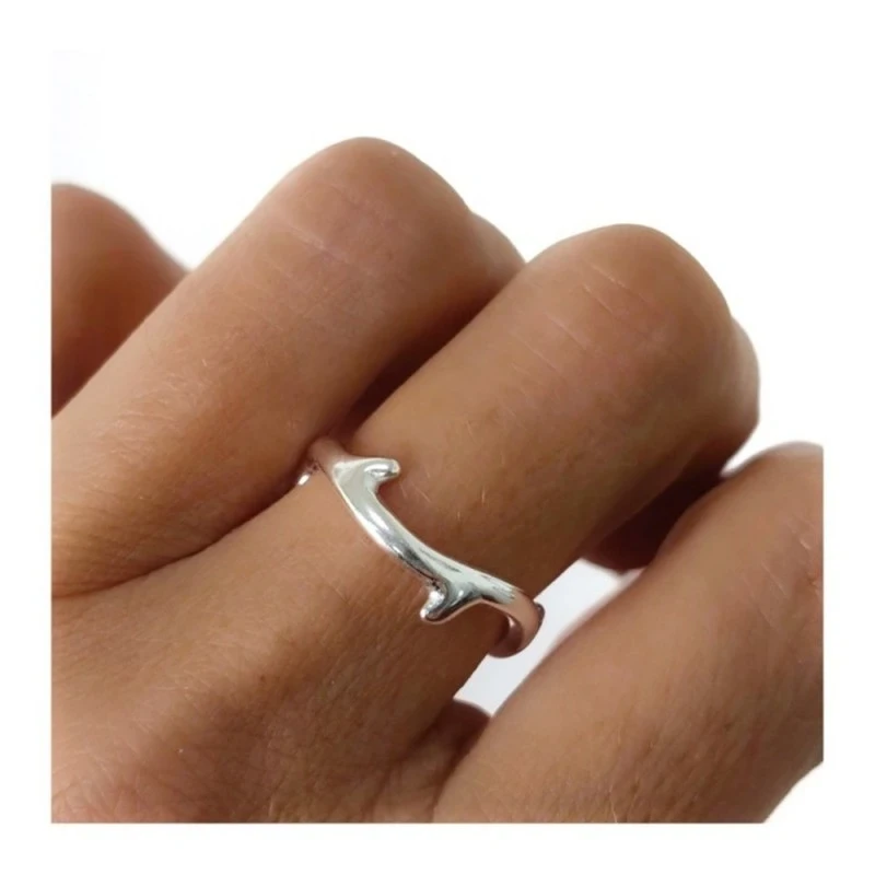 Sortija Plata Ley 925m mujer forma espiga 2.3 mm. ancho