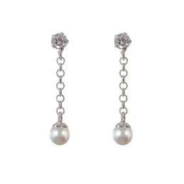 Pendientes Plata Ley 925m mujer 26 mm. cadena rolo 13 mm. combinada c