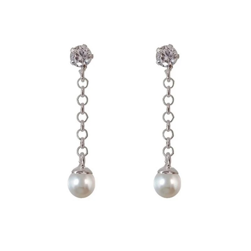 Pendientes Plata Ley 925m mujer 26 mm. cadena rolo 13 mm. combinada c