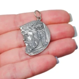 Cristo de los Gitanos Colgante Siluenta Plata Ley 925m maciza 30 mm.