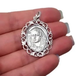 Virgen Esperanza Macarena de Sevilla Medalla Plata Ley 925m maciza 35