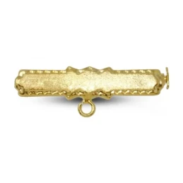 Alfiler Plata Ley 925m broche bebé 3cm. chapado oro tres puntas talla