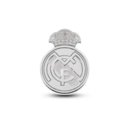 Real Madrid Pin Plata Ley 925m macizo 17 mm. escudo láser pin cierre