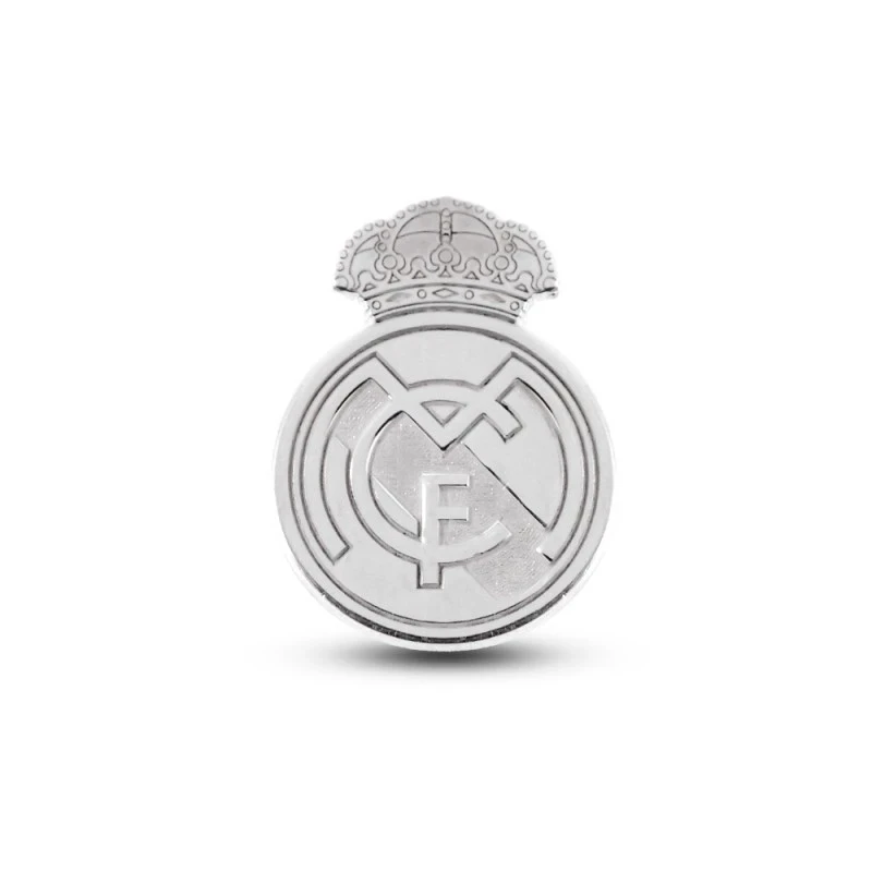Real Madrid Pin Plata Ley 925m macizo 17 mm. escudo láser pin cierre