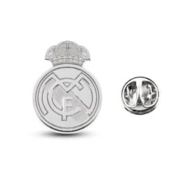 Real Madrid Pin Plata Ley 925m macizo 17 mm. escudo láser pin cierre