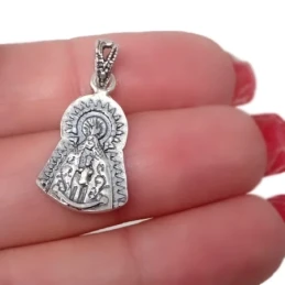 Virgen de Regla Chipiona Colgante Plata Ley 925m macizo silueta 22 mm