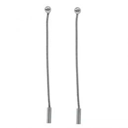 Pendientes Largos Plata Ley 925m mujer 6 mm. cola de topo 1 mm. barra