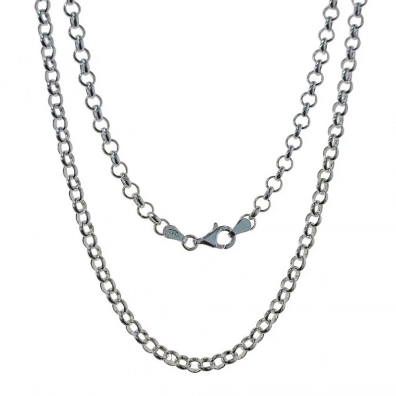 Cadena Plata Ley 925m cadena rolo 70 cm. ancho 4.3 mm.