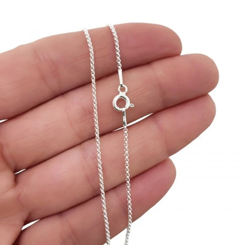 Cadena Plata Ley 925m rolo 40 cm. ancho 1 mm.