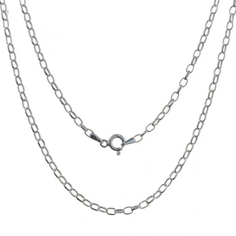 Cadena Plata Ley 925m bilbao 40 cm. ancho 2.5 mm.