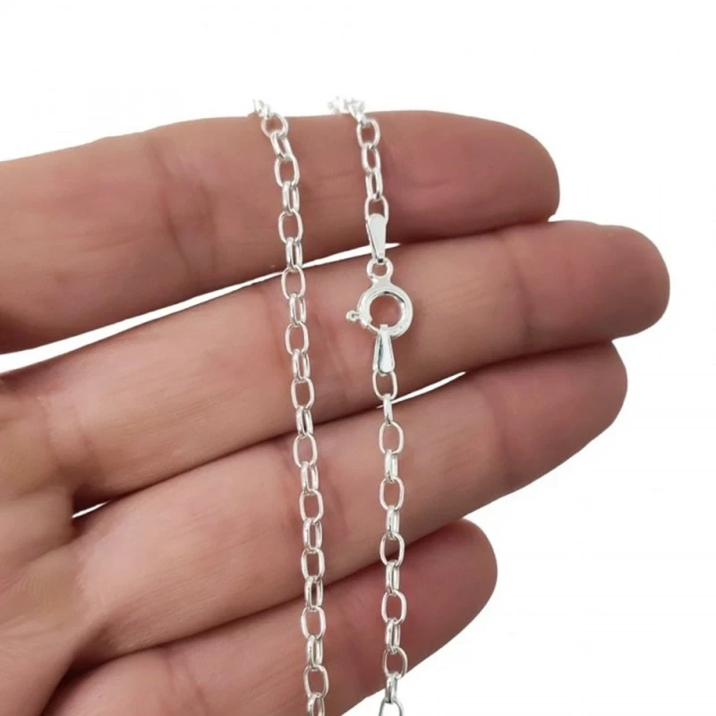 Cadena Plata Ley 925m bilbao 40 cm. ancho 2.5 mm.
