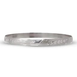 Pulsera Media Caña Brazalete Plata Ley 925m mujer diámetro 70 mm. anc
