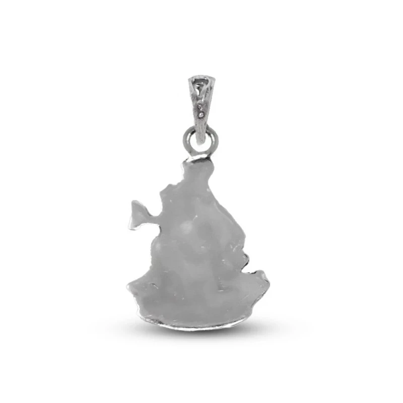 Virgen del Carmen Colgante Plata Ley 925m macizo 28 mm. barca patrona