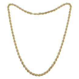 Cordón Salomónico Oro 18k hueco 60 cm. ancho 5 mm.
