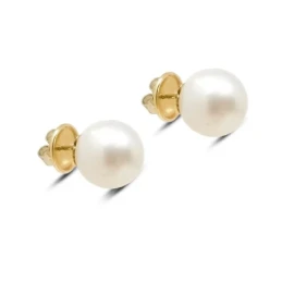 Pendientes Oro 18k mujer perla australiana 13 mm.