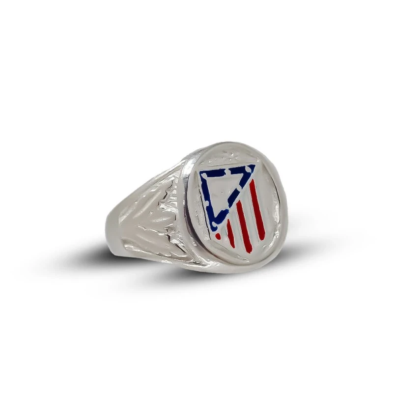 Atlético de Madrid Sello Plata Ley 925m hombre escudo centro cabeza e