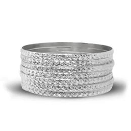Semanario Pulsera Media Caña Plata Ley 925m mujer 65 mm. interior anc