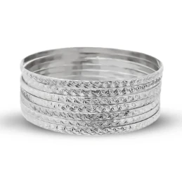 Semanario Pulsera Media Caña Plata Ley 925m mujer 65 mm. interior anc