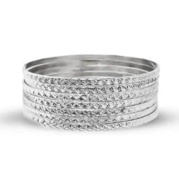 Semanario Pulsera Media Caña Plata Ley 925m mujer 70 mm. interior anc
