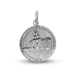 Virgen de la Cabeza Medalla Plata Ley 925m maciza 22 mm. aparición tr