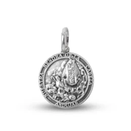 Virgen de la Cabeza Medalla Plata Ley 925m maciza 18 mm. aparición tr