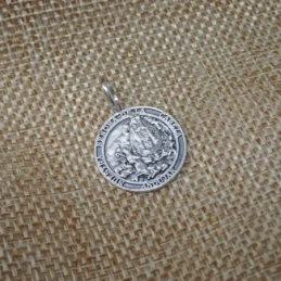 Virgen de la Cabeza Medalla Plata Ley 925m maciza 18 mm. aparición tr
