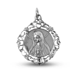 Inmaculado Corazón de María Santísima Trinidad Medalla Plata Ley 925m