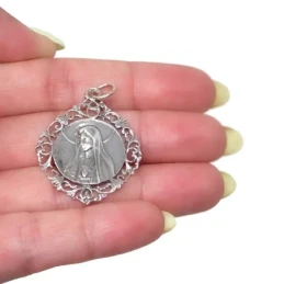 Inmaculado Corazón de María Santísima Trinidad Medalla Plata Ley 925m