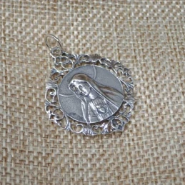 Inmaculado Corazón de María Santísima Trinidad Medalla Plata Ley 925m