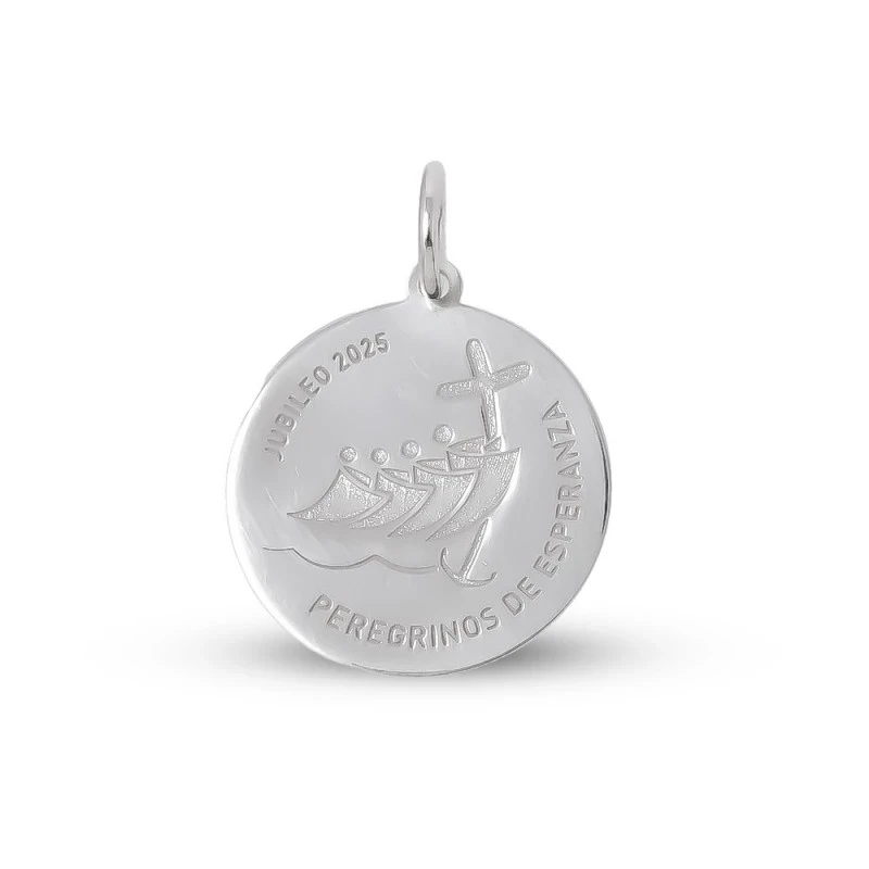 Jubileo 2025 Medalla Plata Ley 925m Peregrinos de Esperanza 20 mm. ma