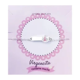 Virgen de la Cabeza Esclava Plata Ley 925m niña 15.5 cm. cadena rolo