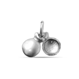 Castañuelas Flamencas Colgante Plata Ley 925m macizo 12 mm. detalles