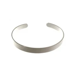 Pulsera Rígida Brazalete Plata Ley 925m mujer 60 mm. abierto ancho 7