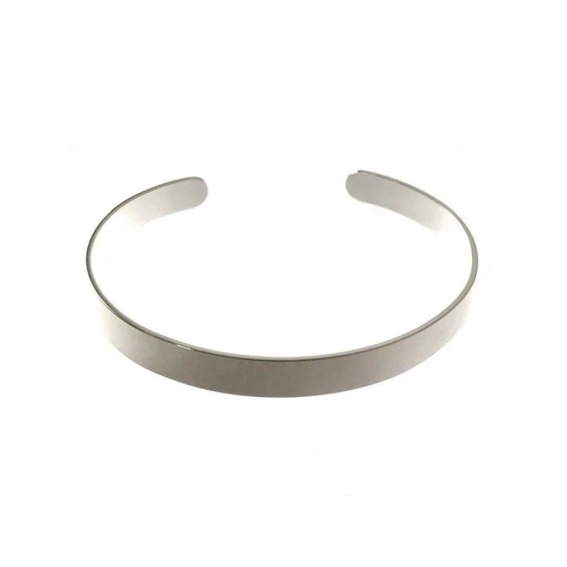 Pulsera Rígida Brazalete Plata Ley 925m mujer 60 mm. abierto ancho 7