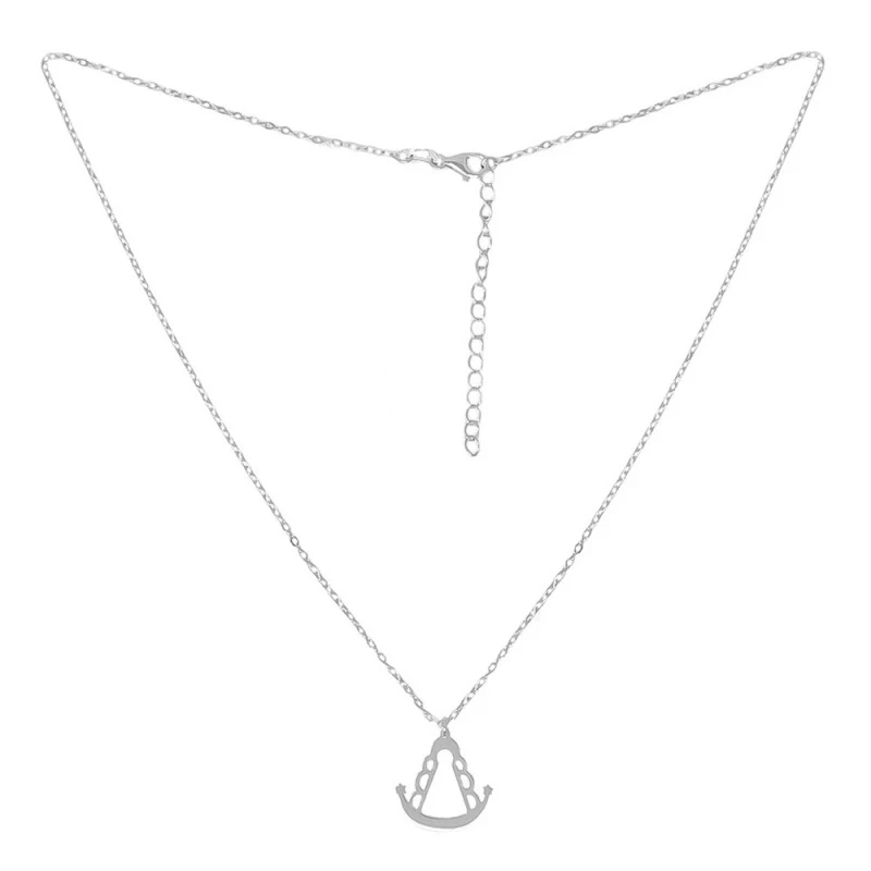 Virgen del Rocío collar gargantilla Plata Ley 925m mujer 40 cm. colga