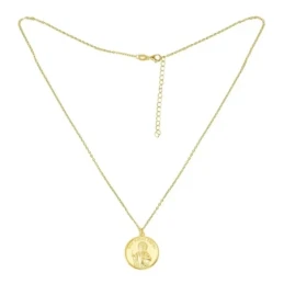 San Judas Tadeo collar gargantilla Plata Ley 925m chapado oro 44 cm.