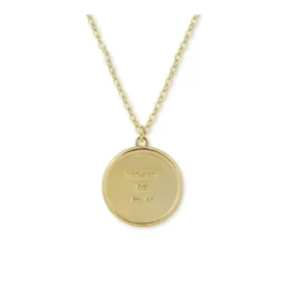 Virgen del Pilar collar gargantilla Plata Ley 925m chapado oro 44 cm.