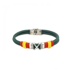 Pulsera Acero Inoxidable 21 cm. colección ALBERO centro X bandera Esp