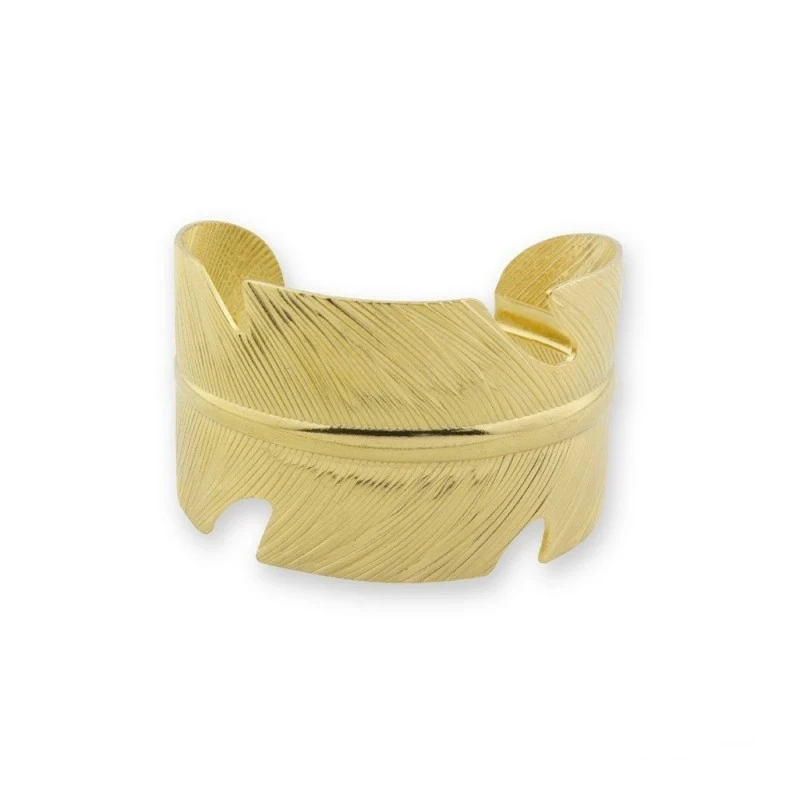 Brazalete Pulsera Acero Inoxidable dorado diámetro 60 mm. abierta anc