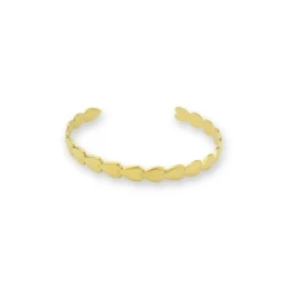 Brazalete Pulsera Acero Inoxidable dorado diámetro 60 mm. abierta for
