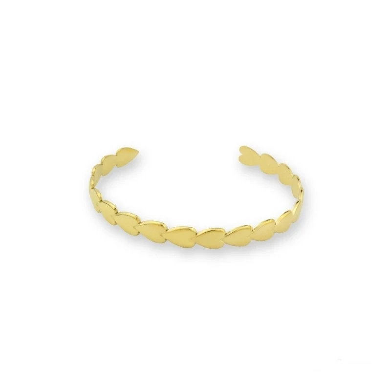 Brazalete Pulsera Acero Inoxidable dorado diámetro 60 mm. abierta for