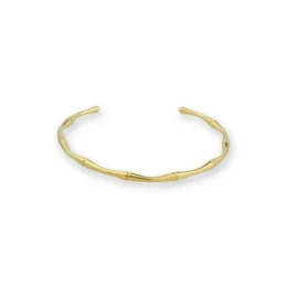 Brazalete Pulsera Acero Inoxidable dorado diámetro 70 mm. abierta étn