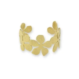Brazalete Pulsera Acero Inoxidable dorado diámetro 60 mm. abierta for