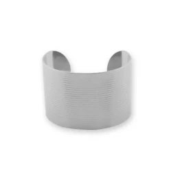 Brazalete Pulsera Acero Inoxidable diámetro 60 mm. abierta líneas hor