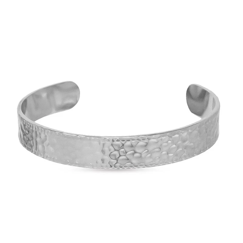 Brazalete Pulsera Acero Inoxidable diámetro 60 mm. abierta detalles a
