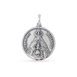 Virgen del Rosario de Cádiz Medalla Plata Ley 925m maciza 22 mm.. Gra