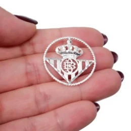 Real Betis Balompié Colgante Plata Ley 925m macizo 28 mm. calado deta