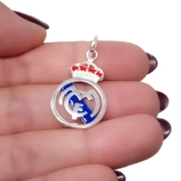 Real Madrid Club de Fútbol Colgante macizo 28 mm. macizo esmaltado co